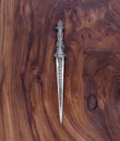 ceremonial dagger on wooden Royalty Free Stock Photo