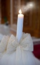 ceremonial Greek Orthodox wedding candle Royalty Free Stock Photo