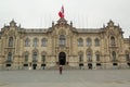 Ceremonial guard in front of Peruvian Government Palace in Lima