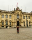 Ceremonial guard in front of Peruvian Government Palace in Lima