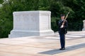 Ceremonial guard at the Tomb of the Unknown at Arlington Nation Royalty Free Stock Photo