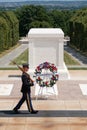 Ceremonial guard at the Tomb of the Unknown at Arlington Nation Royalty Free Stock Photo