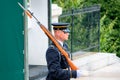 Ceremonial guard at the Tomb of the Unknown at Arlington Nation Royalty Free Stock Photo