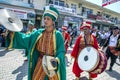 A ceremonial parade takes place down the main street of Elmail prior to the commencement of the Elmali Turkish Oil Wrestling