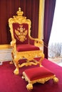 Ceremonial throne of the Russian Tsar in the Big Gatchina Palace Royalty Free Stock Photo