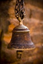 Traditional Antique Brass Bell Nepal Temple Durbar Square Royalty Free Stock Photo