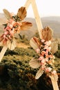 Ceremony arch, wedding arch, wedding moment, decorations, outdoor ceremony in the open air