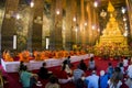 Ceremony at Buddhist temple Royalty Free Stock Photo