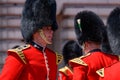 Ceremony of Changing the Guard on the forecourt of Buckingham Palace, London Royalty Free Stock Photo