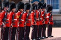 Ceremony of Changing the Guard on the forecourt of Buckingham Palace, London Royalty Free Stock Photo