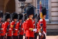 Ceremony of Changing the Guard on the forecourt of Buckingham Palace, London Royalty Free Stock Photo