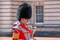 Ceremony of Changing the Guard on the forecourt of Buckingham Palace, London Royalty Free Stock Photo