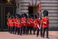 Ceremony of Changing the Guard on the forecourt of Buckingham Palace, London Royalty Free Stock Photo