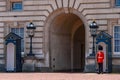 Ceremony of Changing the Guard on the forecourt of Buckingham Palace, London Royalty Free Stock Photo