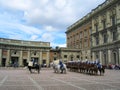 The ceremony of changing the Royal Guard in Stockholm, Sweden