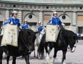 The ceremony of changing the Royal Guard in Stockholm, Sweden