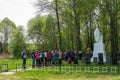 The ceremony at the mass grave in the village of Kaluga region (Russia) on 8 may 2016.