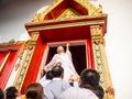 The ceremony of ordinations to touch the edge of the church before the ceremony to be valid