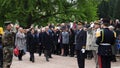 Ceremony to mark Western allies World War Two victory Armistice Royalty Free Stock Photo