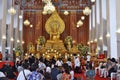 Ceremony at Wat Chana Songkhram Ratchaworamahawihan in Bangkok