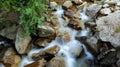 Ceresole Reale, Italy. Small waterfalls between the rocks of a mountain stream, near the Dres waterfall near Lake Ceresole.