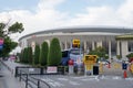 Cerezo Osaka Soccer team fans going to the game at Yanmar Stadium Nagai, Osaka Japan Royalty Free Stock Photo