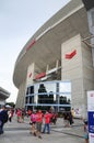 Cerezo Osaka Soccer team fans at Yanmar Stadium Nagai, Osaka Japan Royalty Free Stock Photo