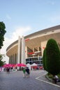 Cerezo Osaka Soccer team fans at Yanmar Stadium Nagai, Osaka Japan Royalty Free Stock Photo