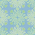 Ceriman Leaf Vector Background Pattern Royalty Free Stock Photo