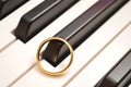 Wedding ring on piano instrumental music