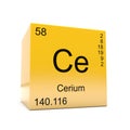 Cerium chemical element symbol from periodic table Royalty Free Stock Photo