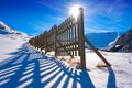 Cerler wooden snow fence in Pyrenees