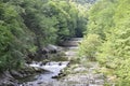 Cerna River landscape from Baile Herculane Resort in Romania Royalty Free Stock Photo