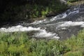 Cerna River landscape in Baile Herculane Resort in Romania Royalty Free Stock Photo