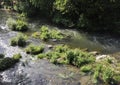 Cerna River landscape in Baile Herculane Resort in Romania Royalty Free Stock Photo