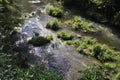 Cerna River landscape in Baile Herculane Resort in Romania Royalty Free Stock Photo