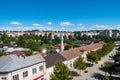 Cernavoda city. Aerial, panoramic view.