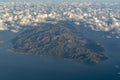 Cerralvo island baja california sur mexico aerial panorama