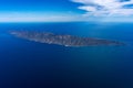 Cerralvo jacques cousteau island Mexico aerial view