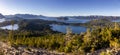 Cerro Campanario Summit Panorama, Bariloche Patagonia Sunny Summer Day Royalty Free Stock Photo