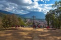 Cerro De La Cross Lookout Viewpoint Antigua City Agua Volcano Guatemala