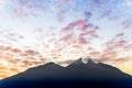 Famous mountain in Monterrey Mexico called Cerro de la Silla Royalty Free Stock Photo