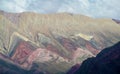 Cerro de siete colores, red color mountains Royalty Free Stock Photo