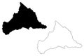 Cerro Largo Department Departments of Uruguay, Oriental Republic of Uruguay map vector illustration, scribble sketch Cerro Largo