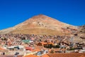 Cerro Rico mountais in Potosi, Bolivia Royalty Free Stock Photo