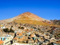 Cerro Rico and rooftops of Potosi city centre, Bolivia, South America Royalty Free Stock Photo
