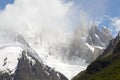 Cerro Torre Group and Glacier Torre at the Los Glaciares National Park, Argentina Royalty Free Stock Photo