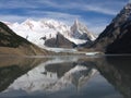 Cerro Torre reflected in Glacial Lake, Argentina Royalty Free Stock Photo