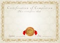 Certificate / Diploma award template. Pattern Royalty Free Stock Photo