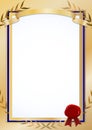 Blanc Golden Certificate Frame Template with a seal